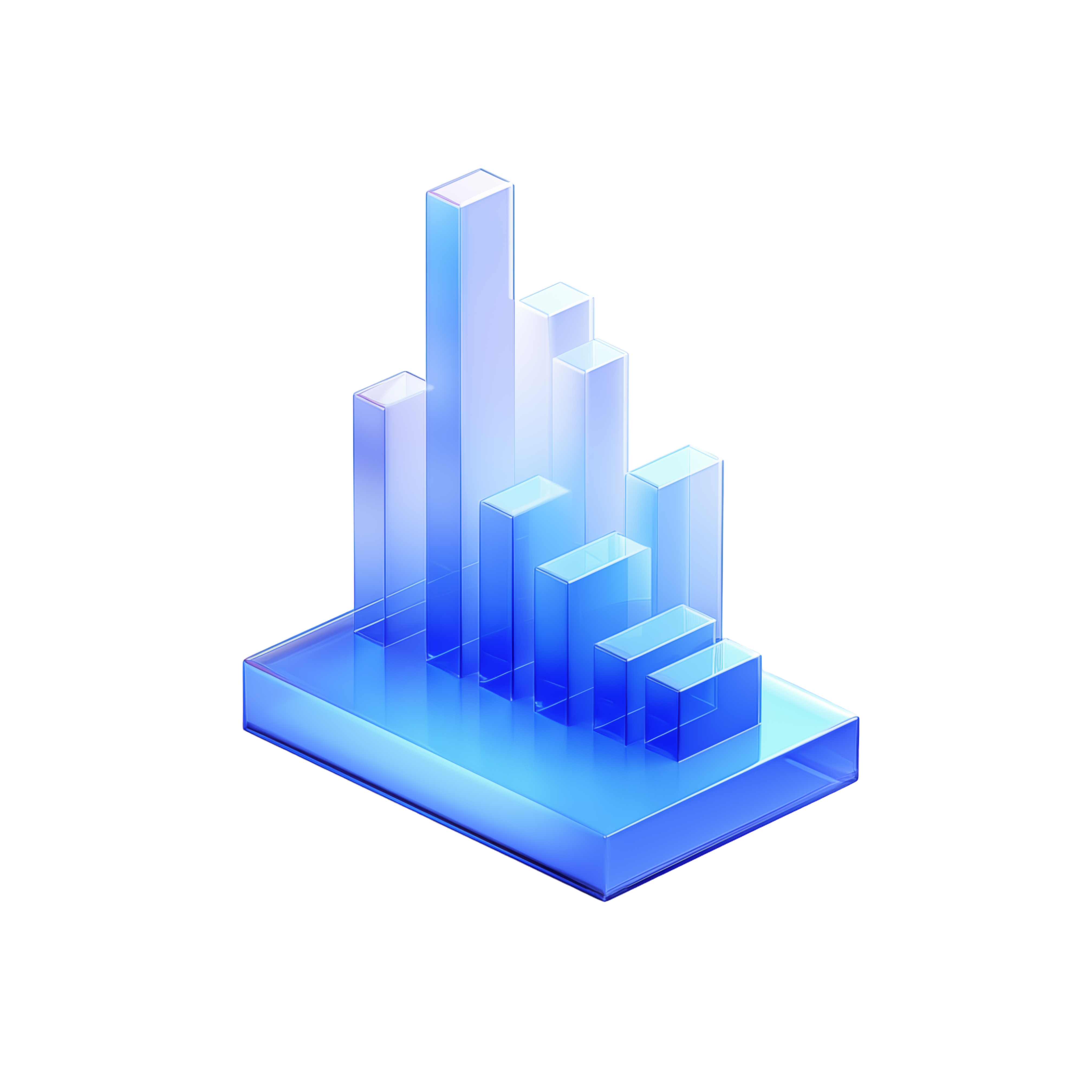 3D chart showing growth across marketing channels
